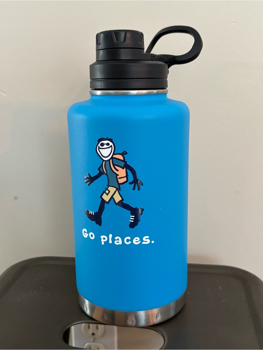 Life Is Good Stainless Steel Water Bottle 50 oz NEW! Blue